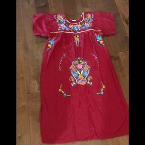 Red peasant dress